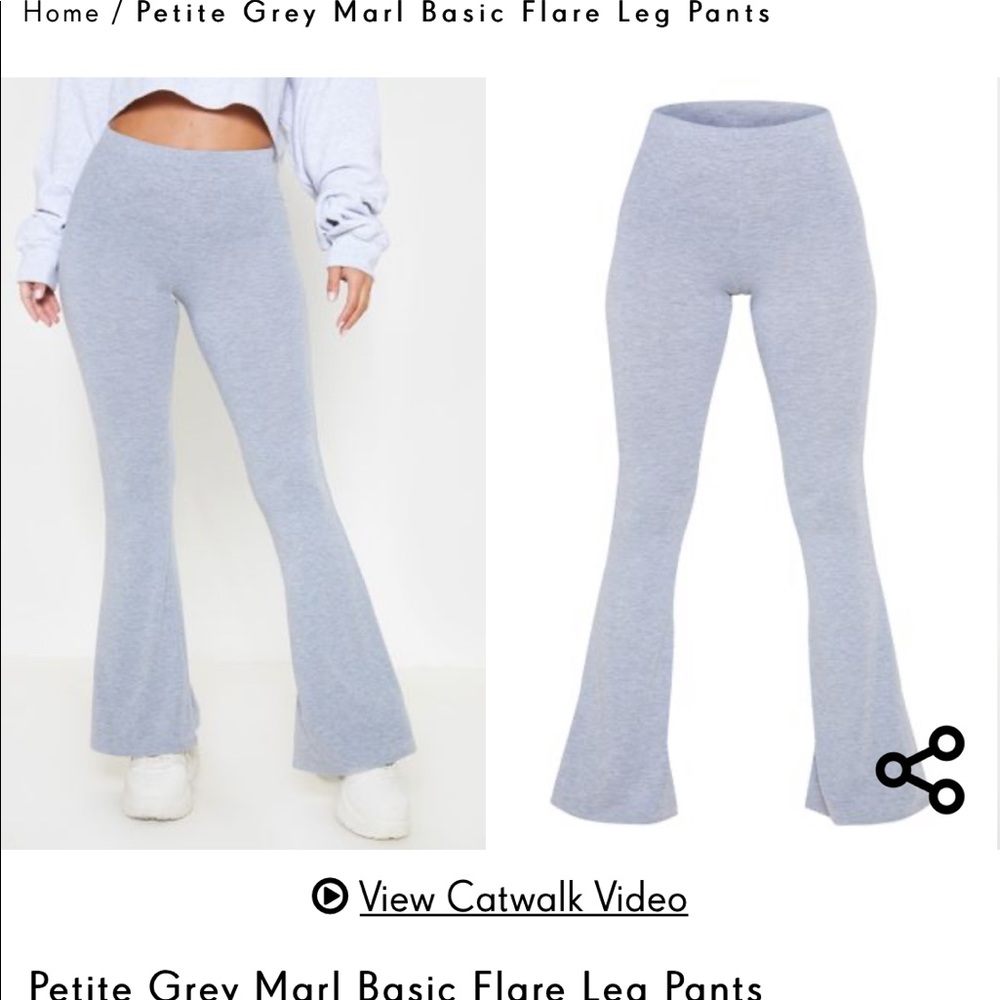 PLT GREY FLARE PANTS